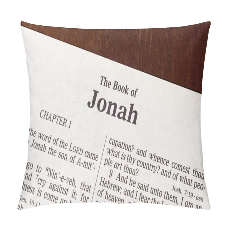 Personality  This Is The King James Bible Translated In 1611.  There Is No Copyright.  Title Page For Book Of Jonah Pillow Covers