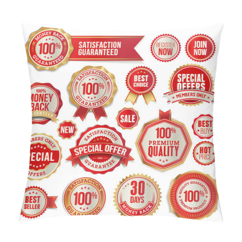 Personality  Set Of Business Badges And Stickers Pillow Covers