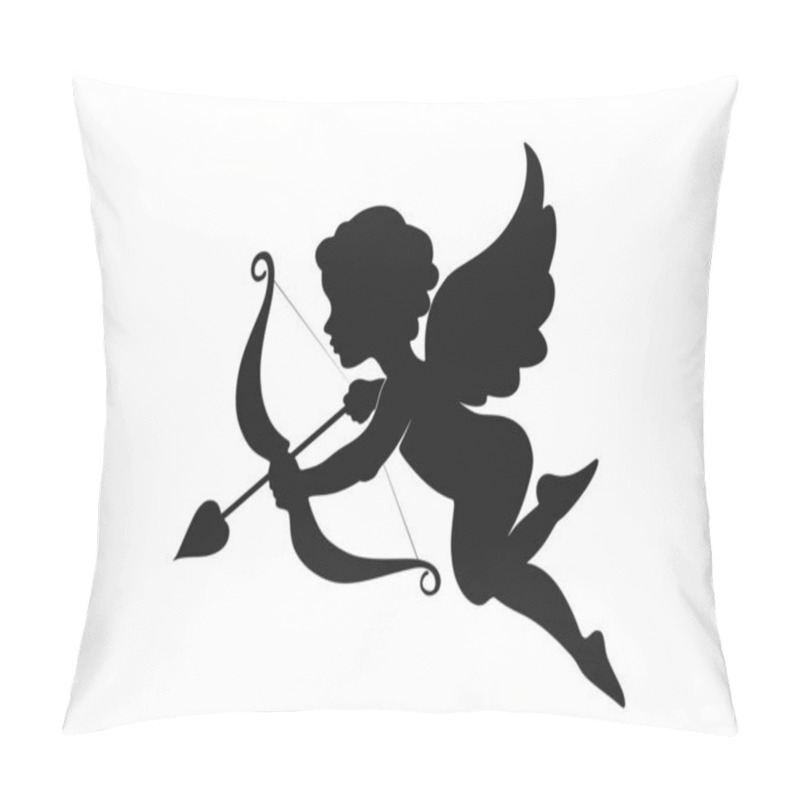 Personality  Cupid Icon, Love, Wedding And Valentines Symbol. Cupid With Bow And Arrow Pillow Covers