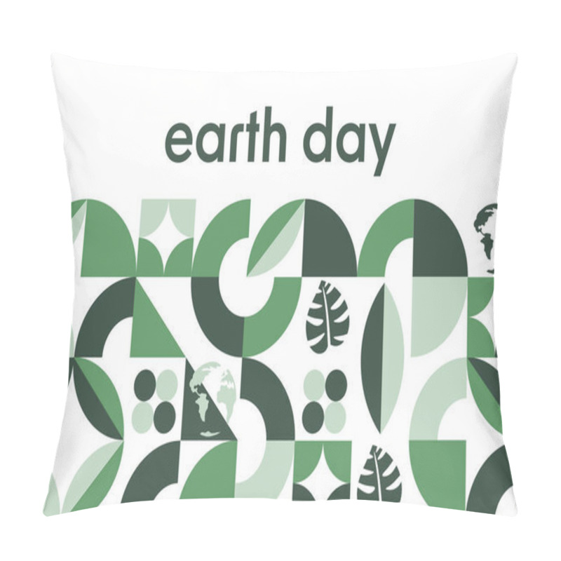 Personality  Happy Earth Day. April 22. Holiday Concept. Template For Background, Banner, Card, Poster With Text Inscription. Vector EPS10 Illustration Pillow Covers