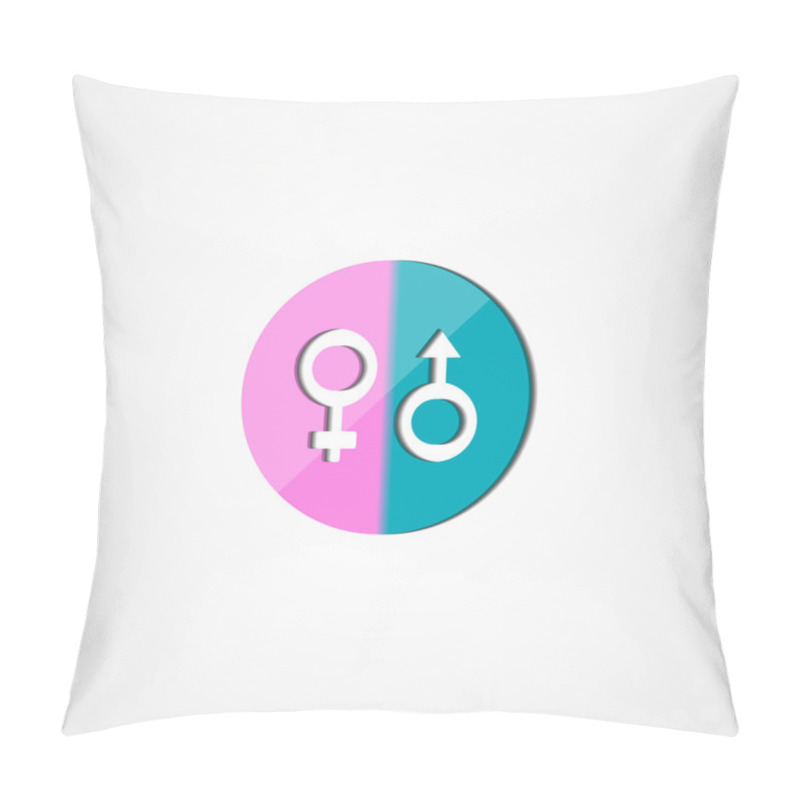 Personality  Male And Female Gender Web Icon Pillow Covers