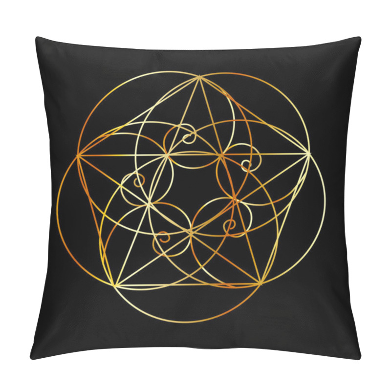 Personality  Fibonacci Spiral- The Sacred Geometry  Pillow Covers