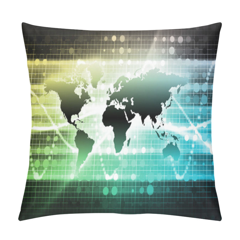 Personality  Corporate Abstract As A Modern Business Tech Art Pillow Covers