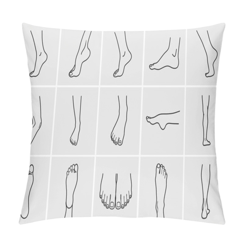 Personality  Human Foot Icons Pillow Covers