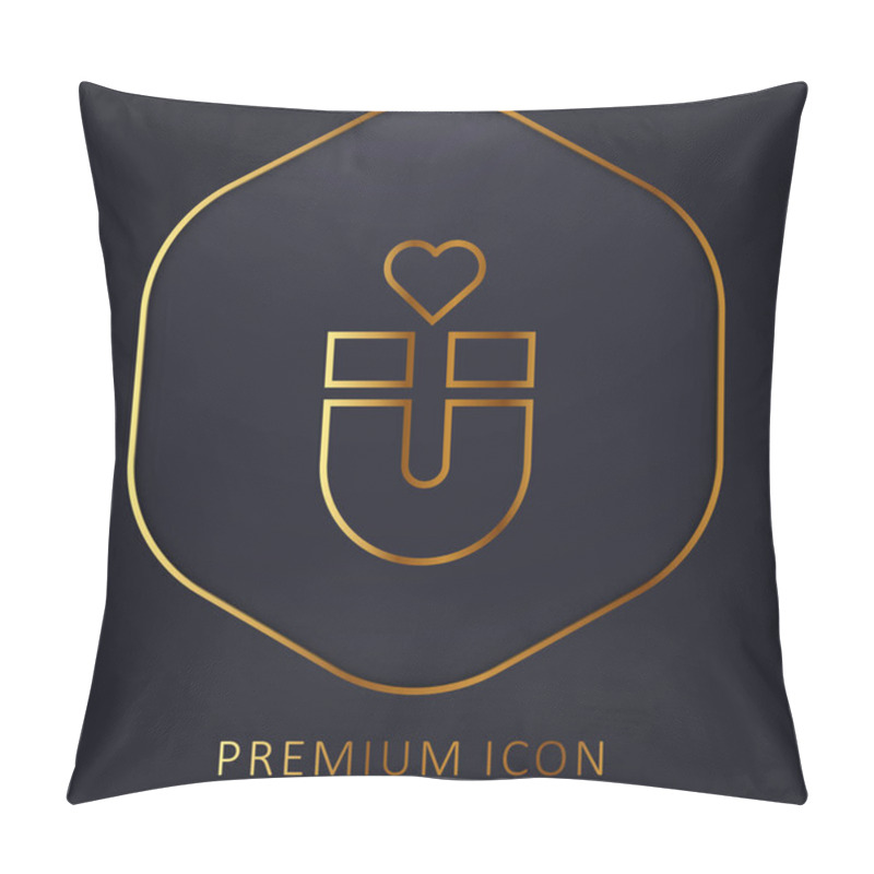 Personality  Attraction Golden Line Premium Logo Or Icon Pillow Covers