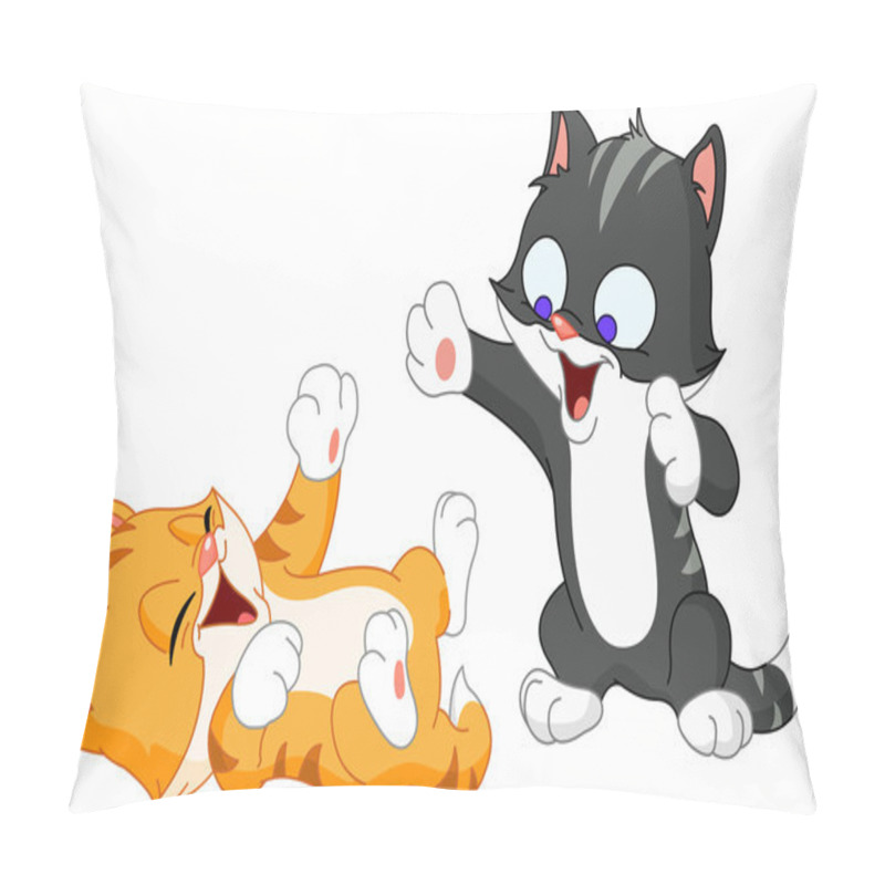 Personality  Kittens Playing Pillow Covers