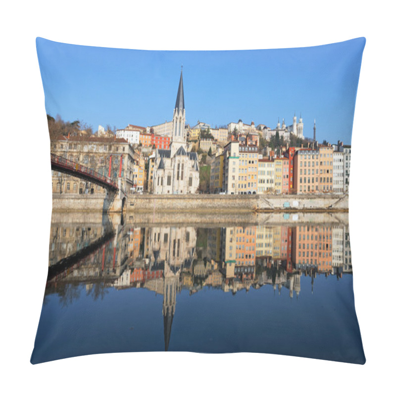 Personality  Horizontal View Of Lyon And Saone River Pillow Covers