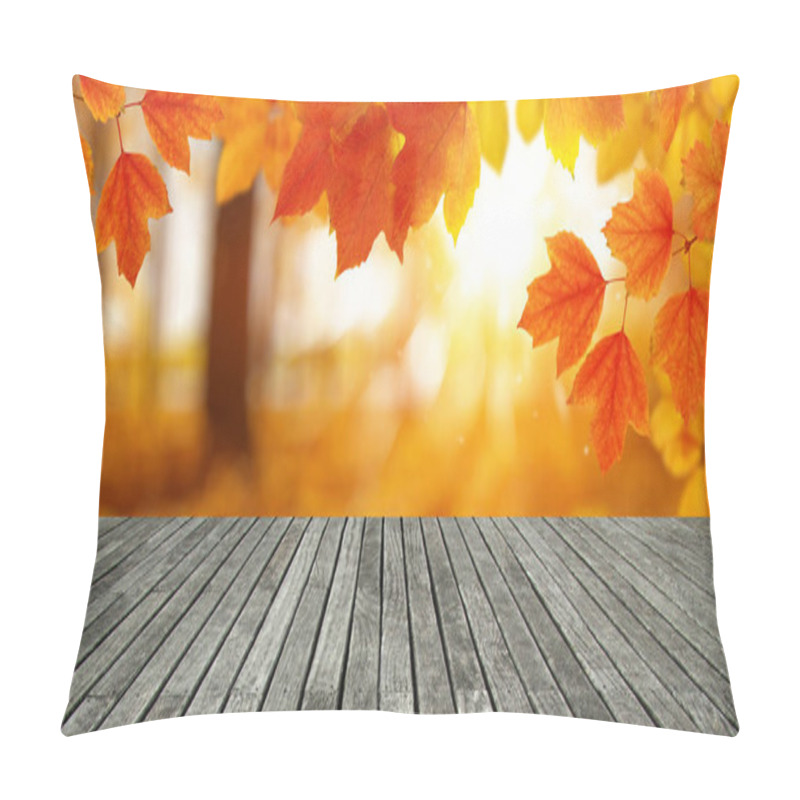 Personality  Wood Texture And Autumn Leaves  Pillow Covers