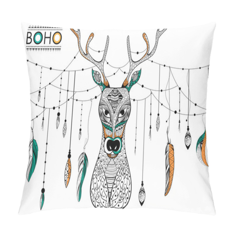 Personality  Tribal Boho Style Deer Pillow Covers