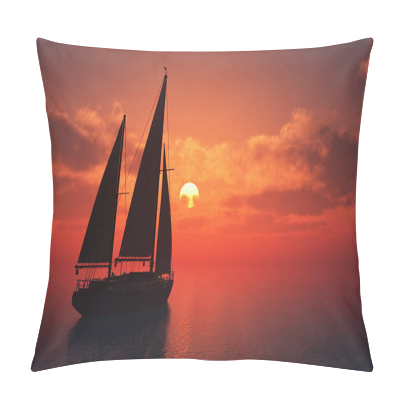 Personality  The Yacht .3d Render  Pillow Covers