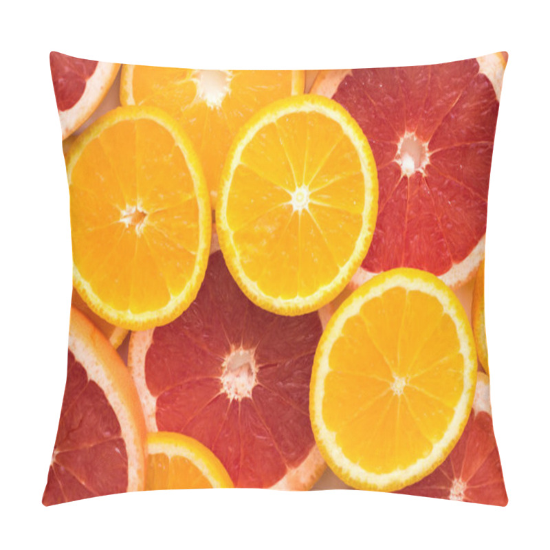 Personality  Sliced Orange And Grapefruit Pillow Covers