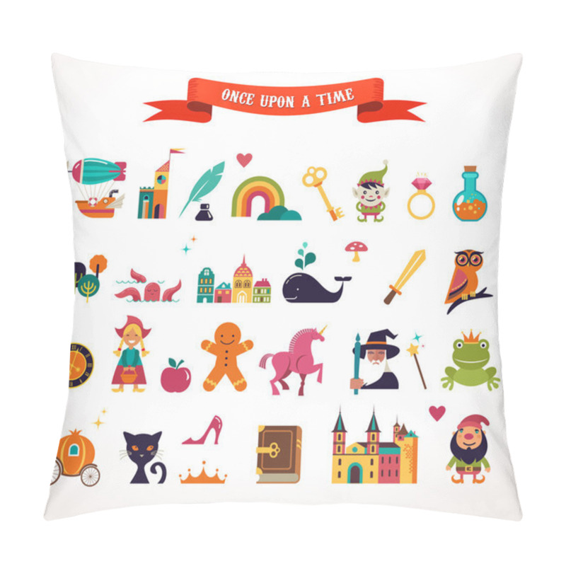 Personality  Collection Of Fairy Tale Elements, Icons Pillow Covers