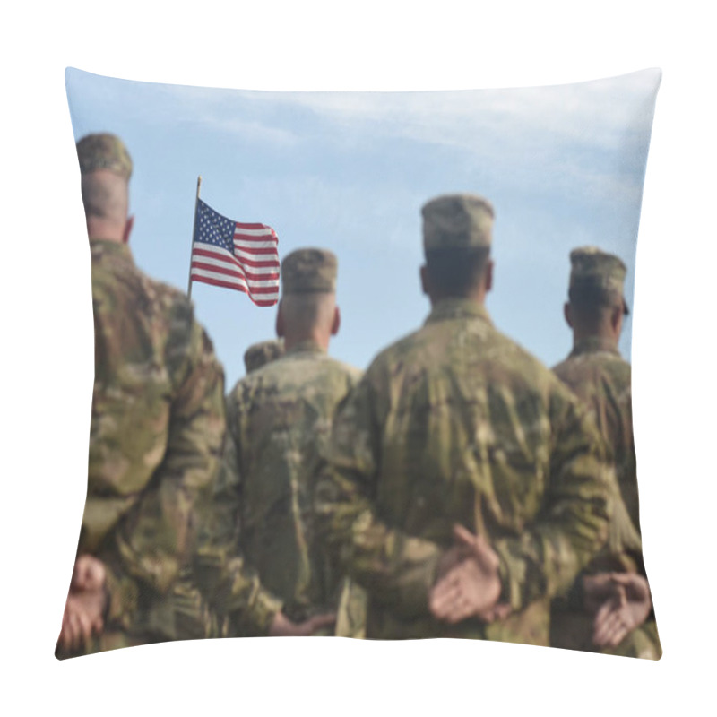 Personality  American Soldiers And Flag Of USA. US Army. Veteran Day Pillow Covers