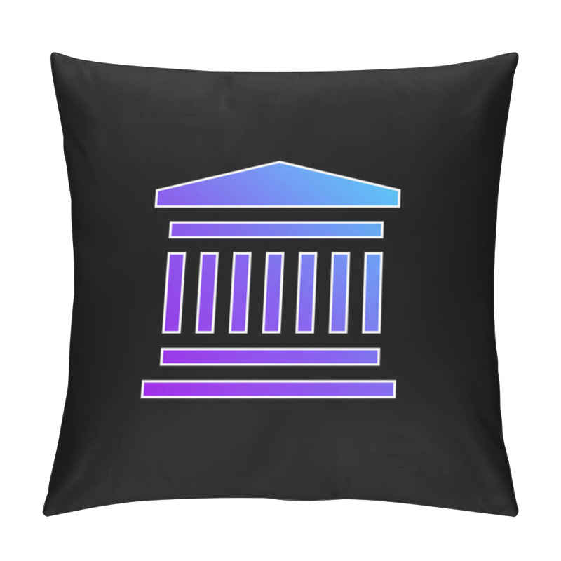 Personality  Bank Blue Gradient Vector Icon Pillow Covers