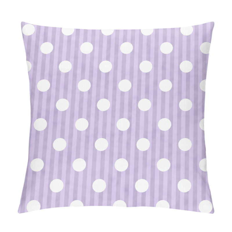 Personality  Purple And White Polka Dot Fabric Background Pillow Covers