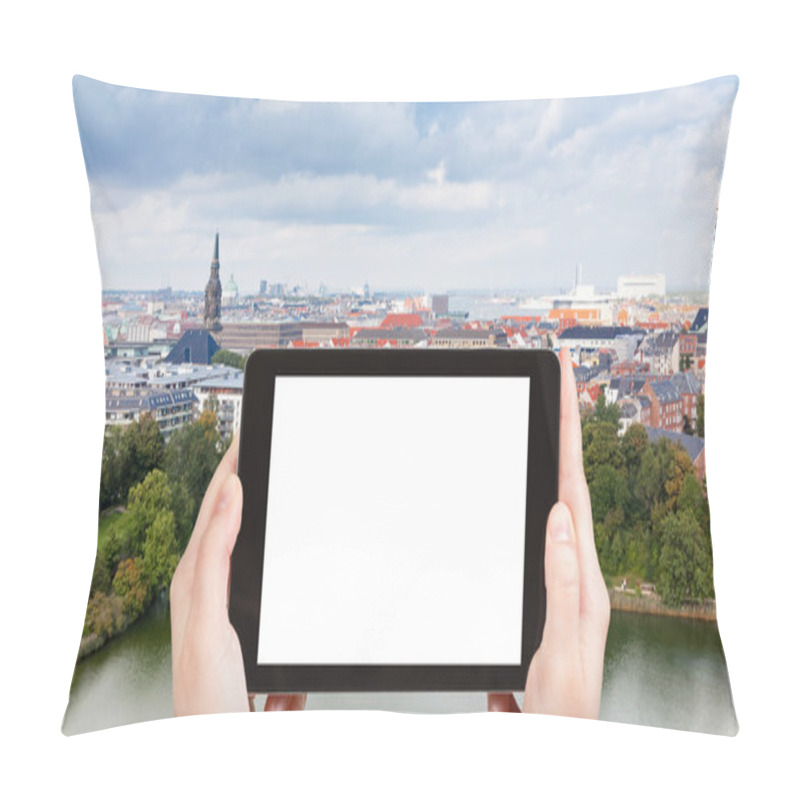 Personality  Tourist Photographs Of Panorama Of Copenhagen City Pillow Covers