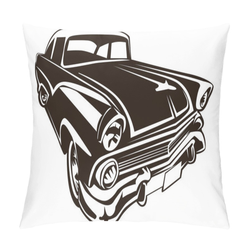 Personality  CAR RETRO ISOLATED Pillow Covers