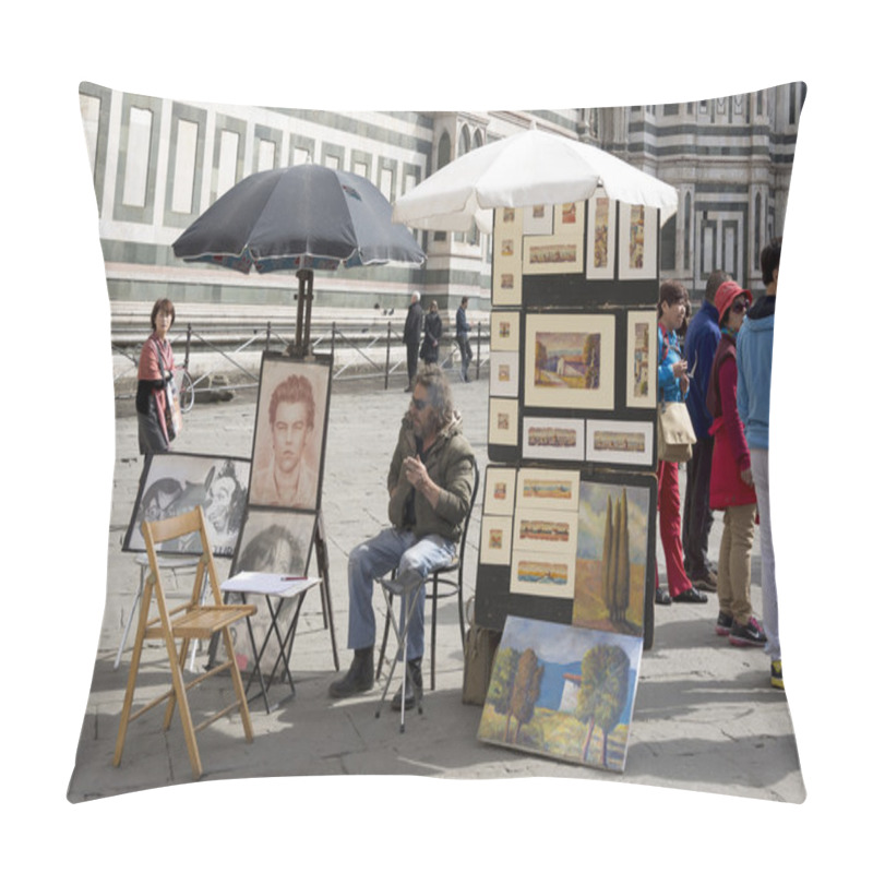 Personality  Street Artist Expects Walking Around Tourists Pillow Covers