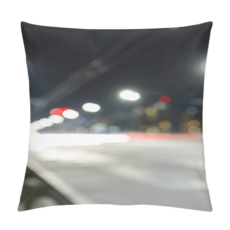 Personality  Long Exposure Of Lights On Road At Nighttime In City Pillow Covers