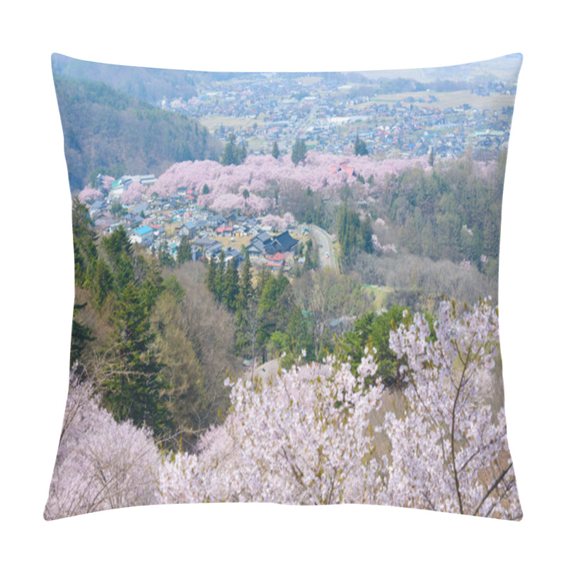 Personality  Cherry Blossoms And Mountans Pillow Covers