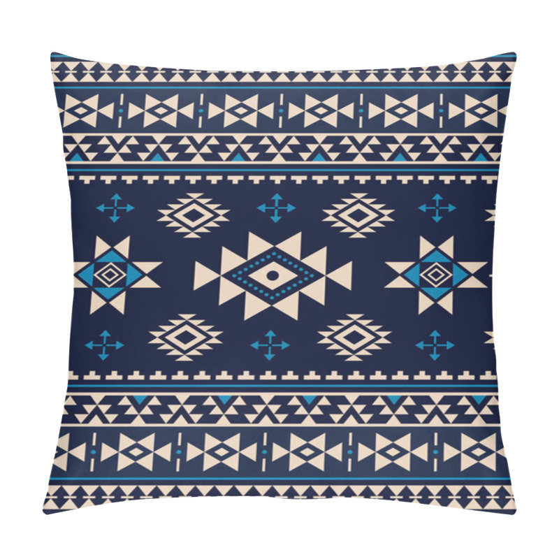 Personality  Aztec Triabl Geometric Seamless Vector Pattern - Peruvian Carpet Style, 8x10 Format, Southwestern Decor Pillow Covers