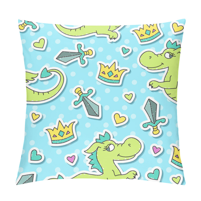 Personality  Dragon Seamless Pattern Pillow Covers