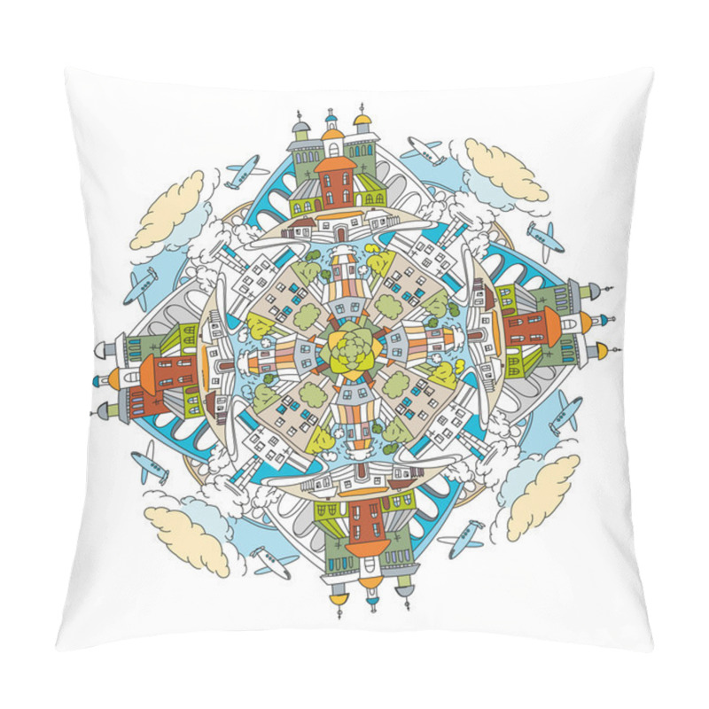 Personality  City Mandala 01 A Pillow Covers