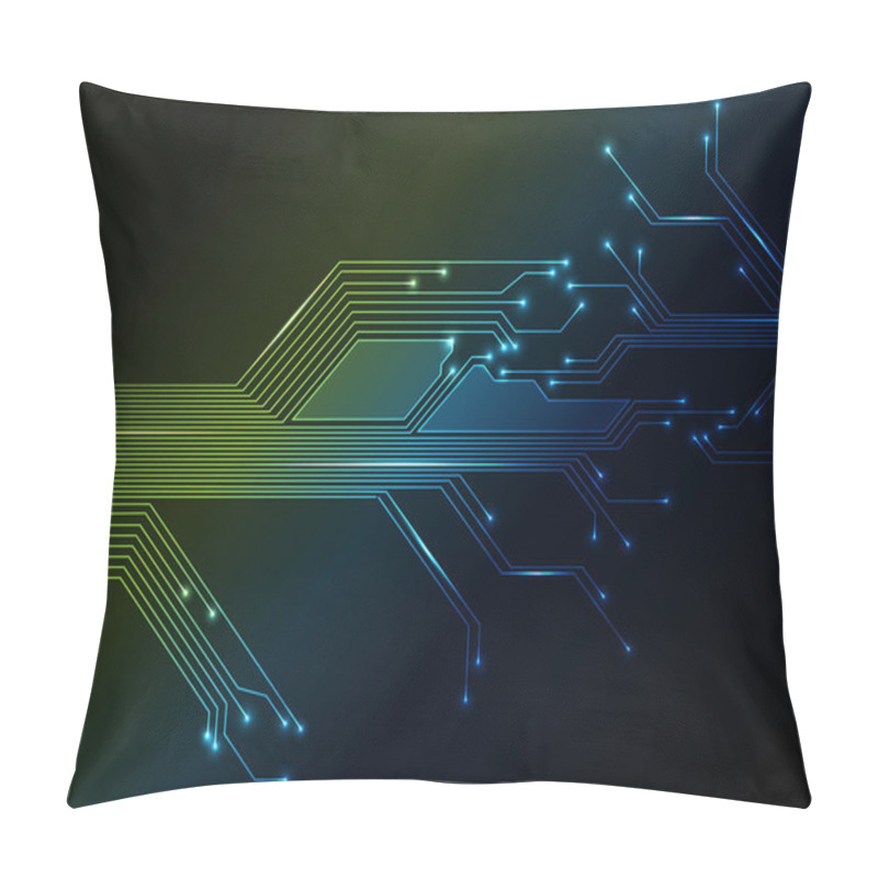 Personality  Electronic Circuit Abstract Background Pillow Covers