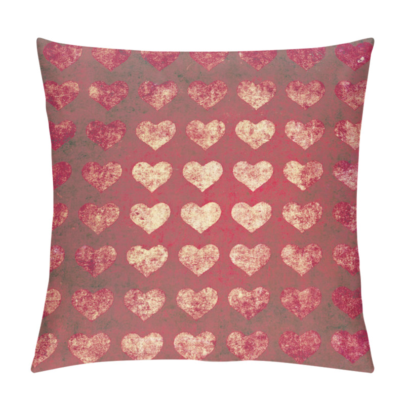 Personality  Hearts Grunge Background Pillow Covers