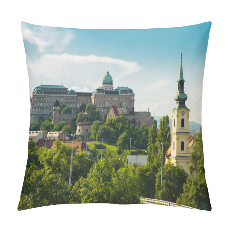 Personality  Budapest, Hungary: View Of Buda Castle, The Historic Royal Palace In Budapest. Historical Castle And Palace Complex On The South Tip Of Castle Hill In The Castle District. Pillow Covers