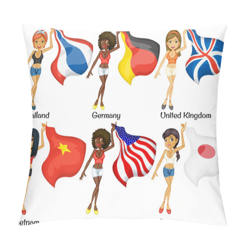 Personality  People And Flags Pillow Covers