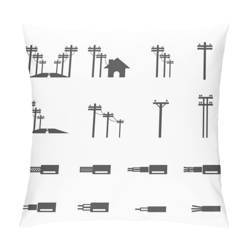 Personality  Electricity Post Icon Pillow Covers