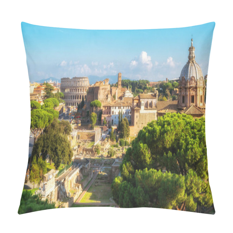 Personality  Rome Skyline With Colosseum And Roman Forum, Italy Pillow Covers