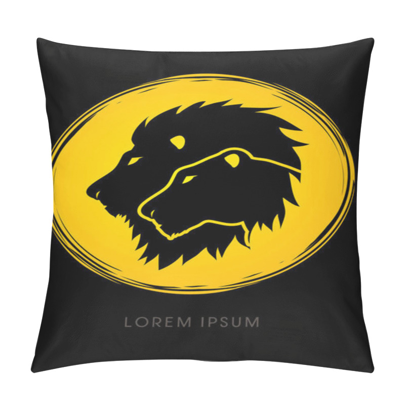 Personality  Head Lion And Lioness  Pillow Covers