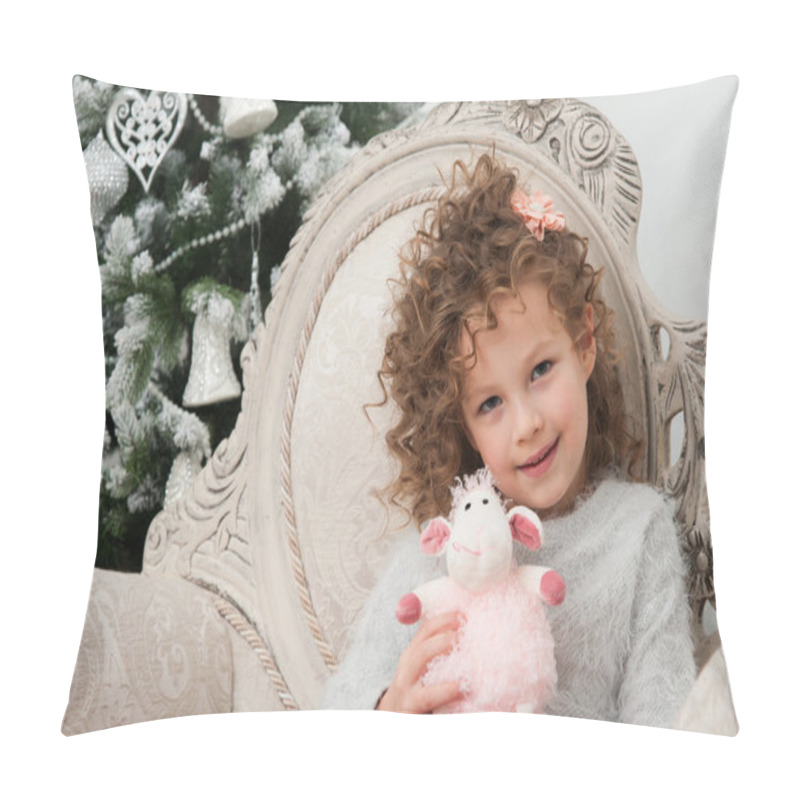 Personality  Girl With Sheep Toy Pillow Covers