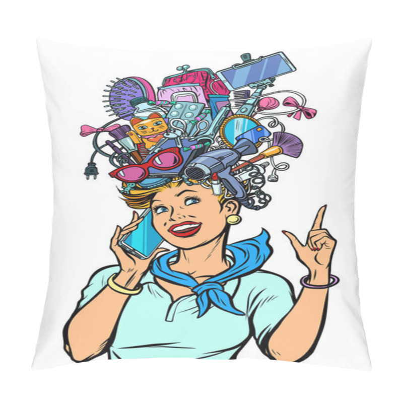 Personality  Stewardess Woman Dreams About Gadgets Pillow Covers