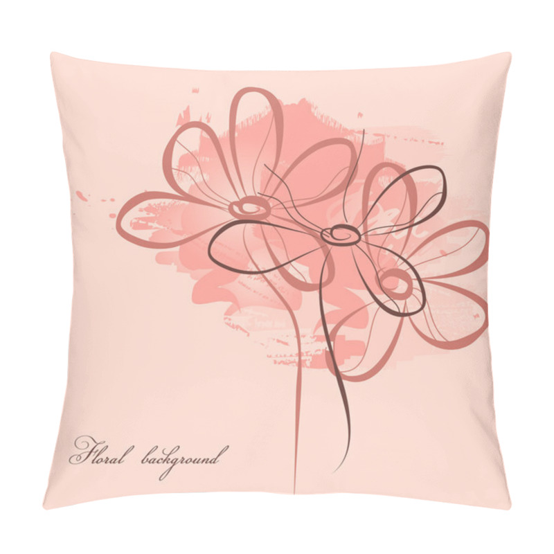 Personality  Pink Floral Painting Pillow Covers