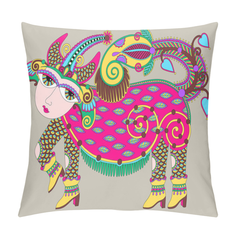 Personality  Ukrainian Tribal Art In Karakoko Style, Ethnic Animal Pillow Covers