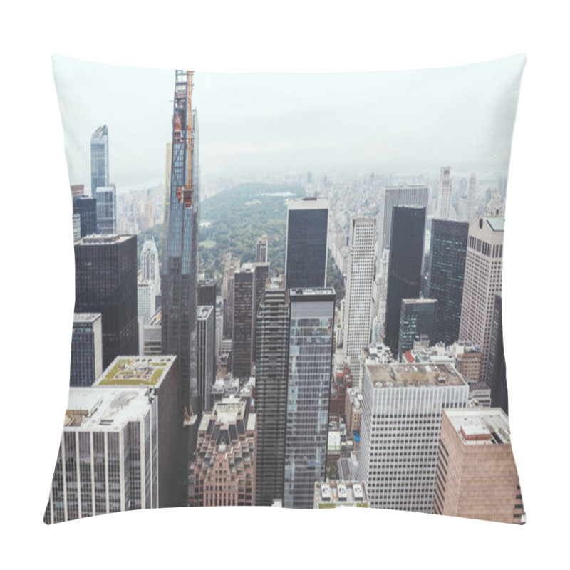 Personality  Aerial View Of Architecture On New York City, Usa Pillow Covers