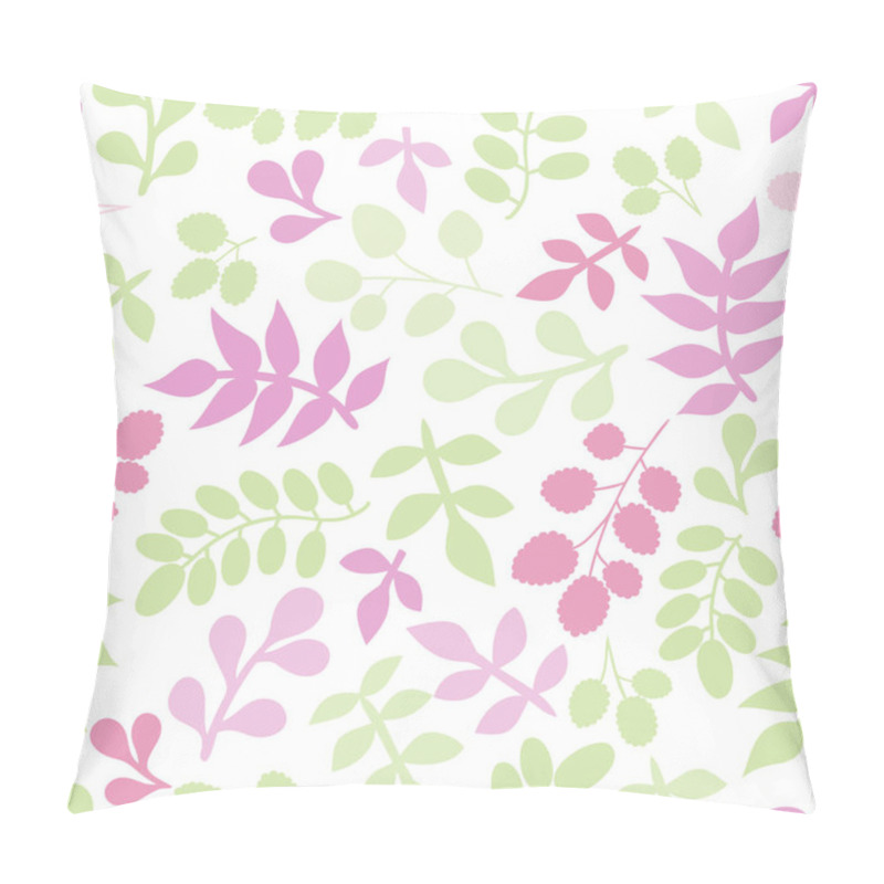 Personality  Seamless Pattern With Green And Pink Leaf. Botanical Backdrop Pillow Covers