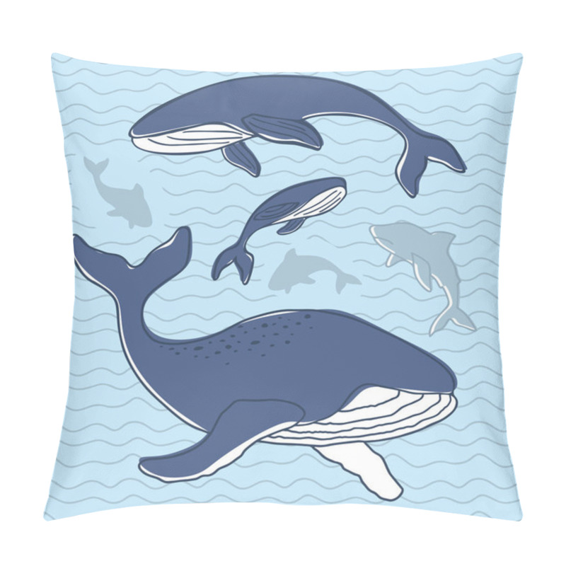 Personality  Whales And Sharks Set Pillow Covers