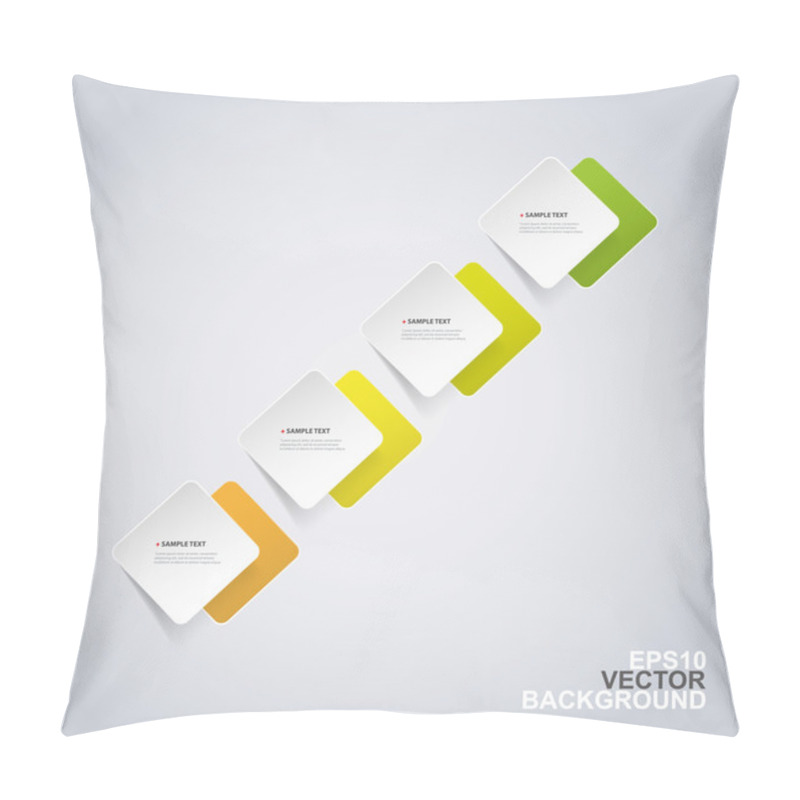 Personality  Minimal Paper Cut Infographics Design - Round Squares Pillow Covers