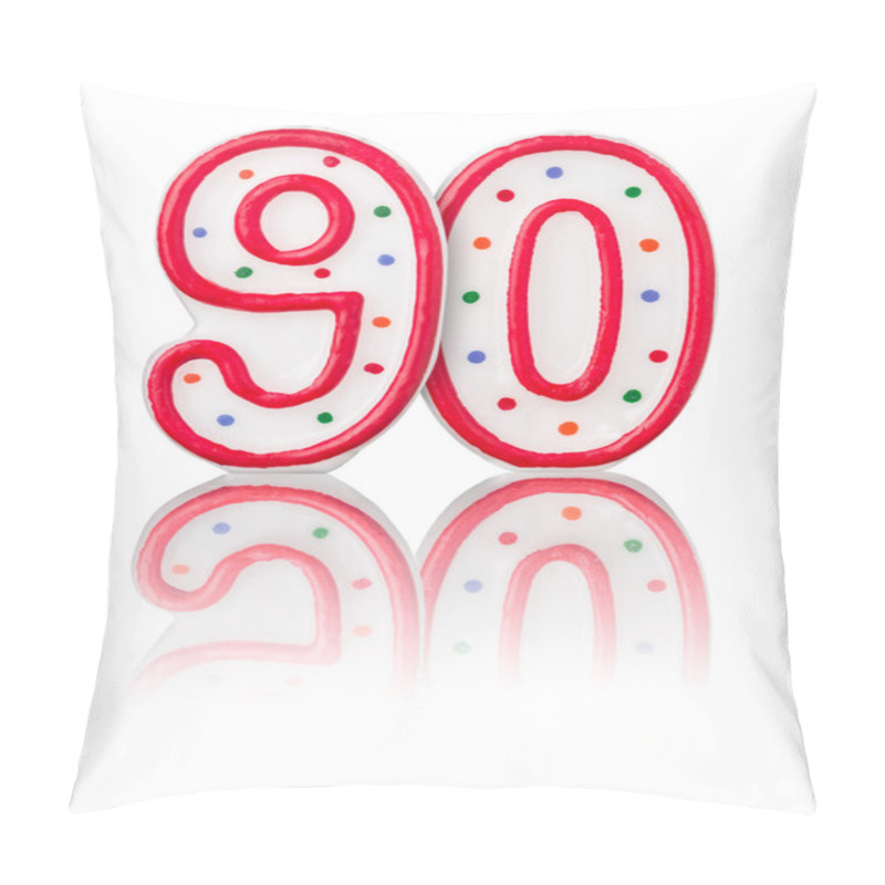 Personality  Red Number 90 With Reflection Pillow Covers