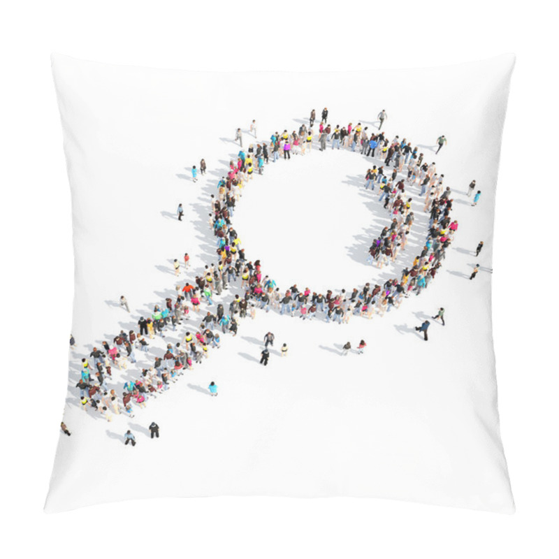 Personality  People In The Shape Of A Magnifying Glass. Pillow Covers