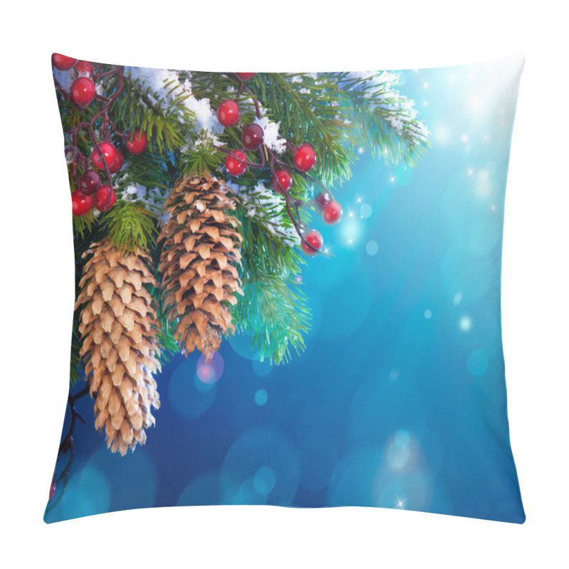 Personality  Art Snowy Christmas Tree Pillow Covers