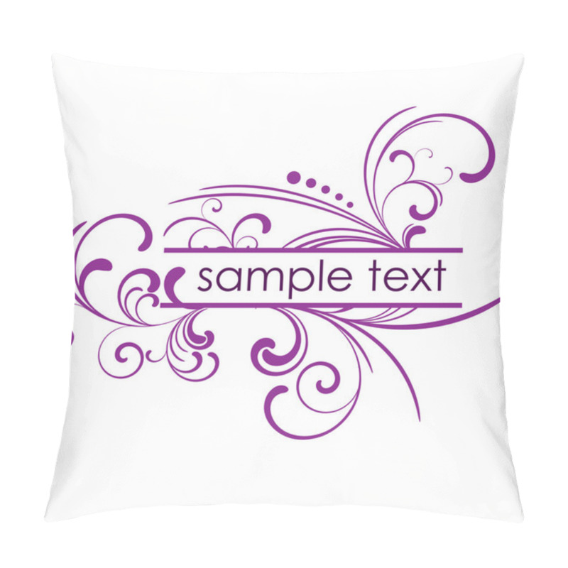 Personality  Purple Vector Frame With Floral Patterns Pillow Covers