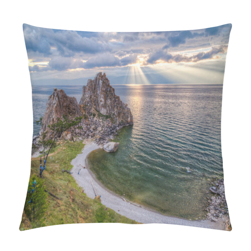 Personality  Shaman Rock, Lake Baikal Pillow Covers