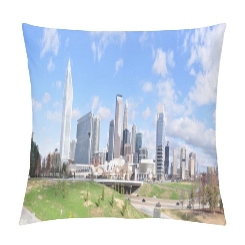 Personality  Charlotte, North Carolina Panorama Pillow Covers