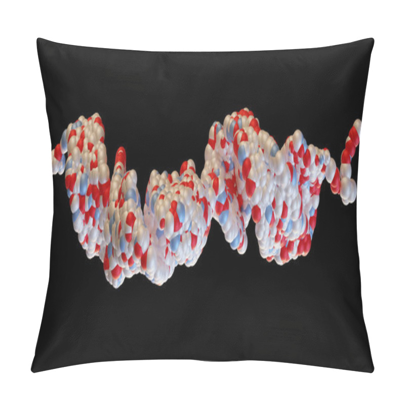 Personality  3D Rendering Of Glucagon-like Peptide 1 (GLP1, 7-36) Molecule, A Potent Antihyperglycemic Hormone. A Neuropeptide And An Incretin, Treatment Of Diabetes, Molecular Surface. 3d Illustration Pillow Covers