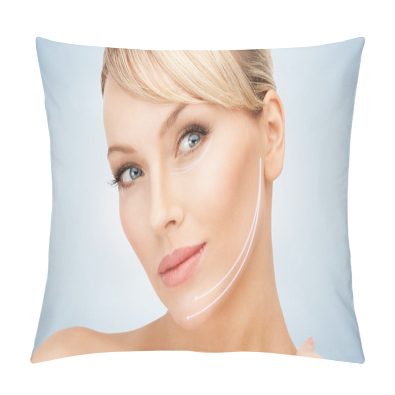 Personality  Face And Hands Of Beautiful Woman Pillow Covers